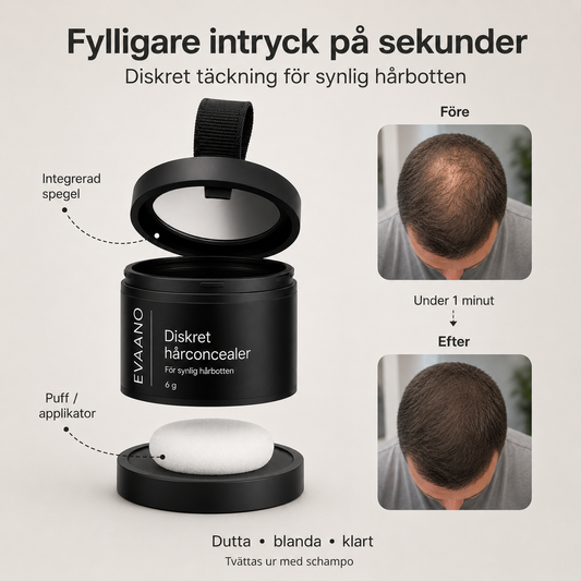 Evaano™ — Diskret hårconcealer för synlig hårbotten